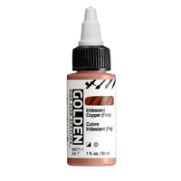 GOLDEN Iridescentní akrylová barva s vysokým průtokem 30 ml – 8571 měď jemná