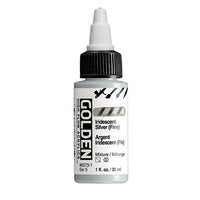 GOLDEN Iridescentní akrylová barva s vysokým průtokem 30 ml – 8573 Stříbrná pokuta