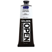 GOLDEN OPEN Pomalu schnoucí akrylová barva 148 ml – 7255 ftalocyaninová modř (zelený odstín)