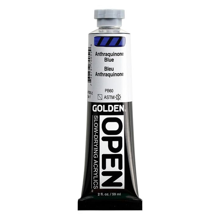 GOLDEN OPEN Pomalu schnoucí akrylová barva 59 ml – 7005 Antrachinonová modrá