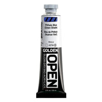 GOLDEN OPEN Pomalu schnoucí akrylová barva 59 ml – 7255 ftalocyaninová modř (zelený odstín)