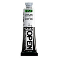 GOLDEN OPEN Pomalu schnoucí akrylová barva 59 ml – 7275 ftalocyaninová zelená (žlutý odstín)