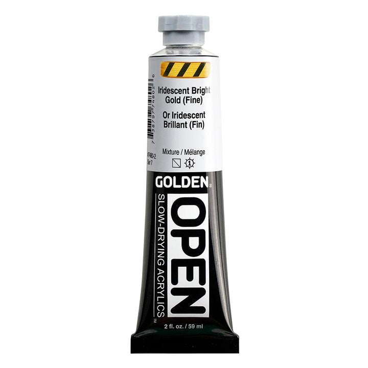 GOLDEN OPEN Pomalu schnoucí duhová akrylová barva – 7480 Jasná Zlatá Jemná