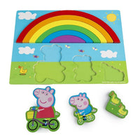 3D dřevěné duhové puzzle PEPPA PIG
