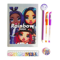 RAINBOW HIGH holografický zápisník s psacími potřebami