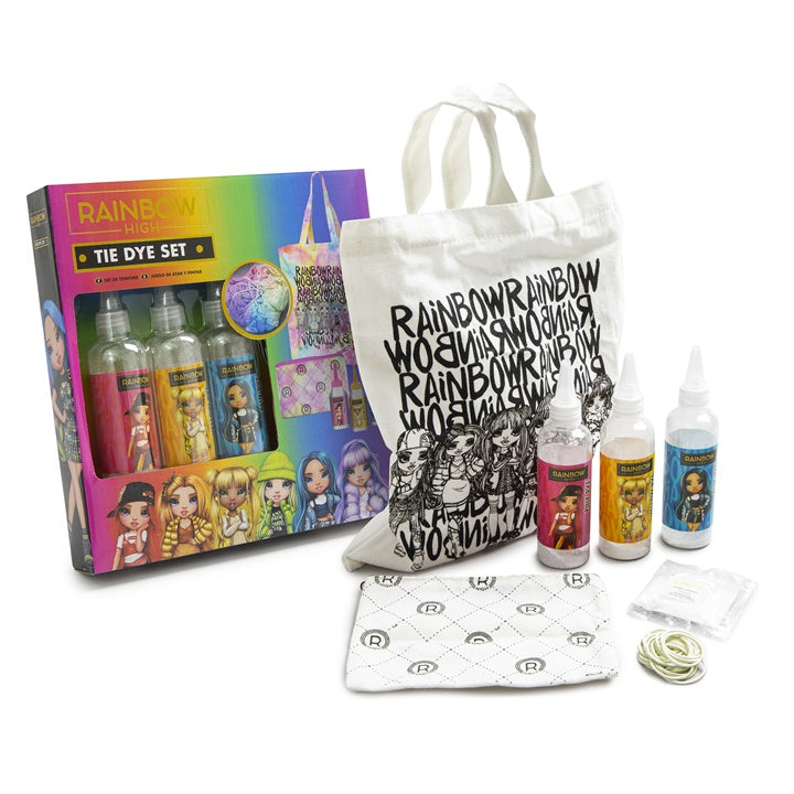 Batikovaný set RAINBOW HIGH s plátěnou taškou