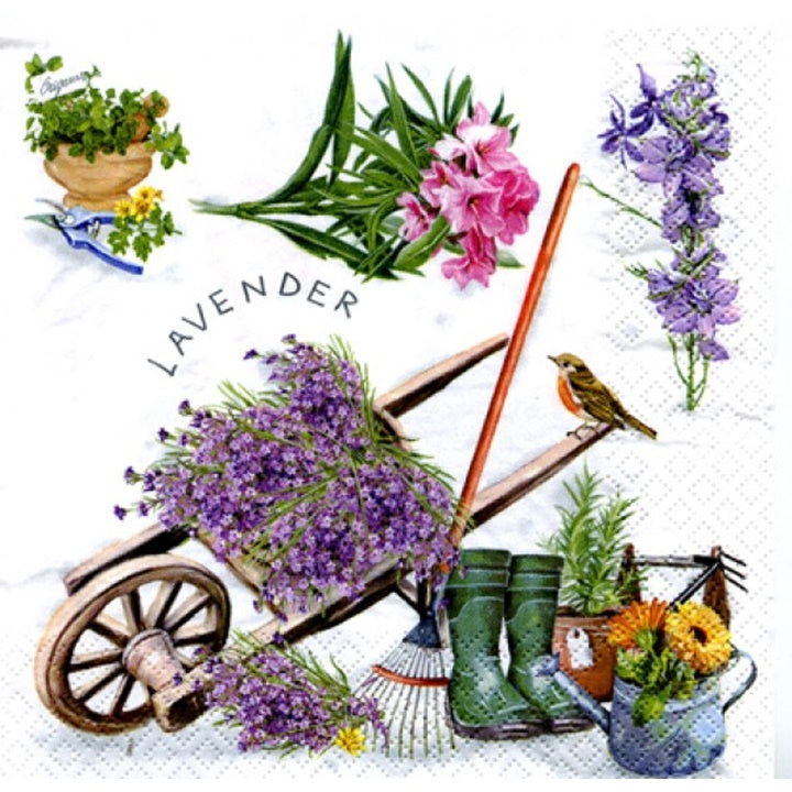 Ubrousky na DEKUPÁŽ - Gardening - 1 ks