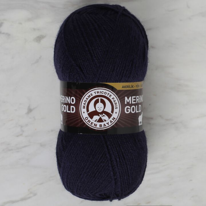 Pletací příze Madame Tricote Paris Merino Gold 100 g – Námořní modrá