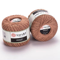 Bavlněná příze YarnArt Violet 50 g – 0015 hnědá