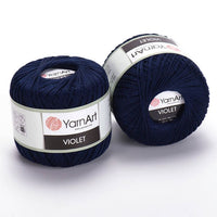 Bavlněná příze YarnArt Violet 50 g – 0066 tmavě modrá
