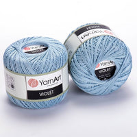 Bavlněná příze YarnArt Violet 50 g – 4917 světle modrá