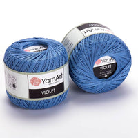 Bavlněná příze YarnArt Violet 50 g – 5351 modrá