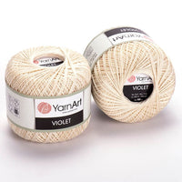 Bavlněná příze YarnArt Violet 50 g – 6282 krém