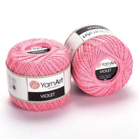 Bavlněná příze YarnArt Violet 50 g – 6313 růžová