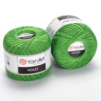 Bavlněná příze YarnArt Violet 50 g – 6332 zelená