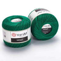 Bavlněná příze YarnArt Violet 50 g – 6334 zelená