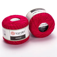 Bavlněná příze YarnArt Violet 50 g – 6358 fuchsiová