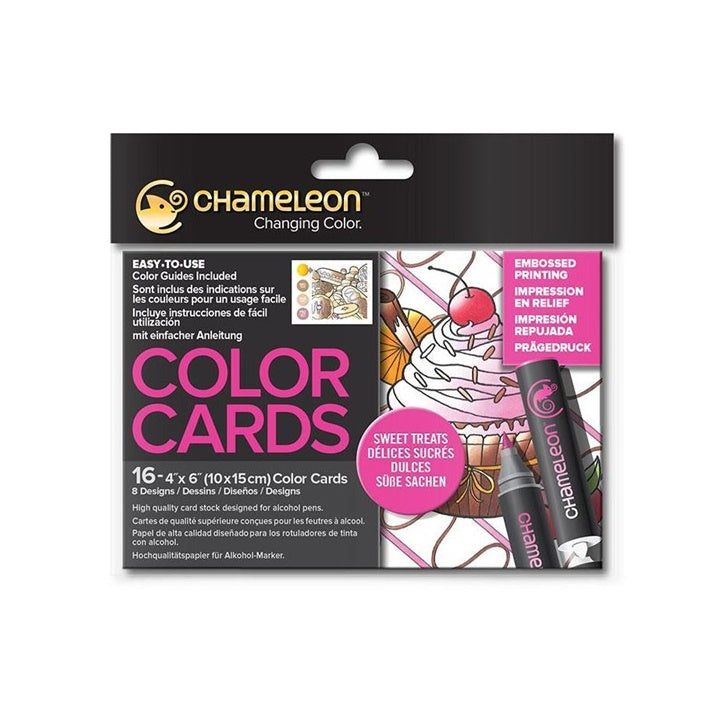 Chameleon kartičky na vymalování - Sweet Treats / sada 16 ks
