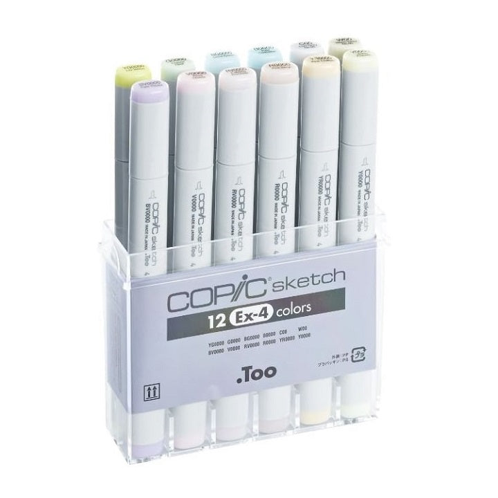 Popisovače COPIC Sketch Ex-4 / sada 12 ks