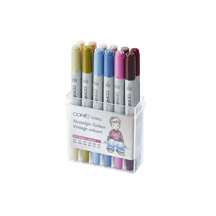 Popisovače COPIC Ciao Vintage Colours / sada 12 ks