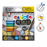 Carioca fixy Metallic, hrot, mix barev