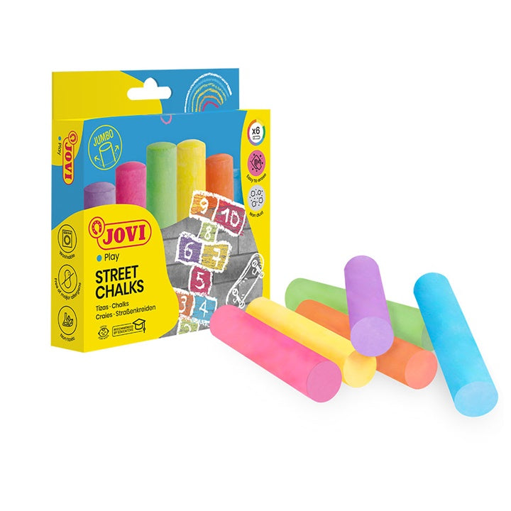 Barevné Jumbo křídy JOVI 6 ks