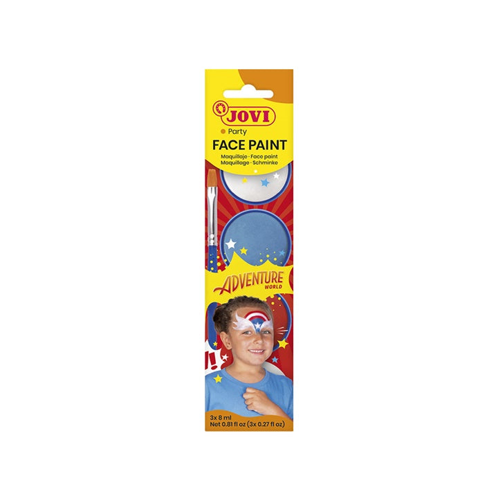 Sada barev na obličej Adventure s příslušenstvím 3 x 8 ml
