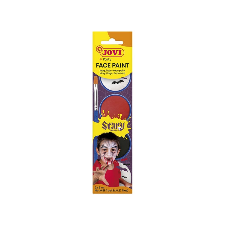 Sada barev na obličej Scary s příslušenstvím 3 x 8 ml