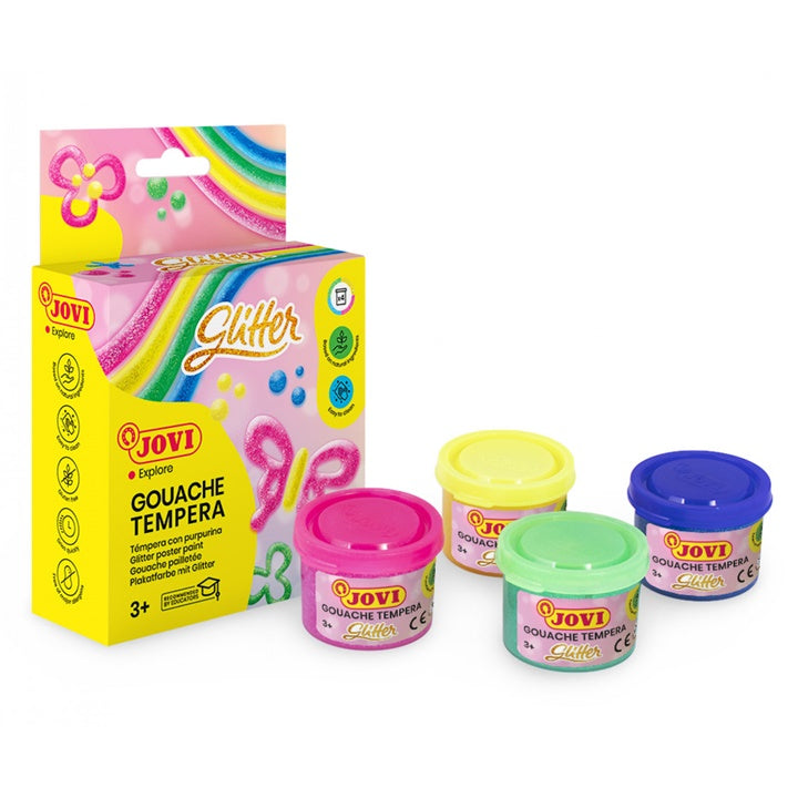 JOVI třpytivé temperové barvy 4x35 ml