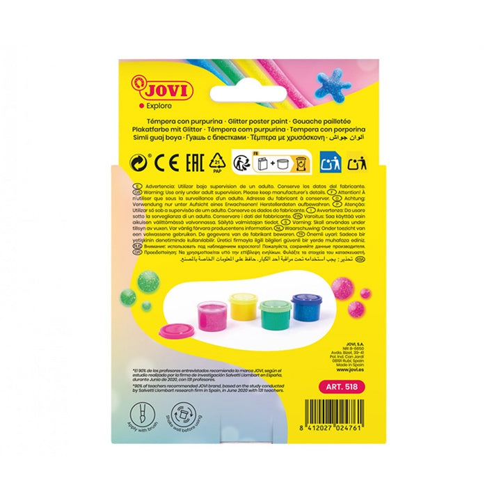 JOVI třpytivé temperové barvy 4x35 ml