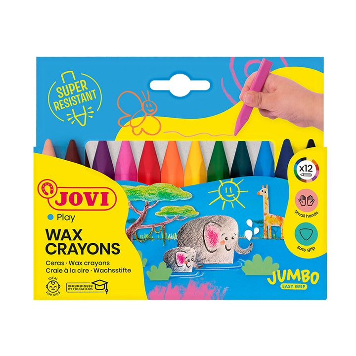 JOVICOLOR Triwax trojhranné voskové tužky 12ks/ 82mm průměr 11mm