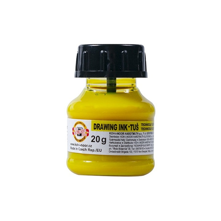 Fluorescenční technický inkoust Koh-I-Noor 20g – Žlutá