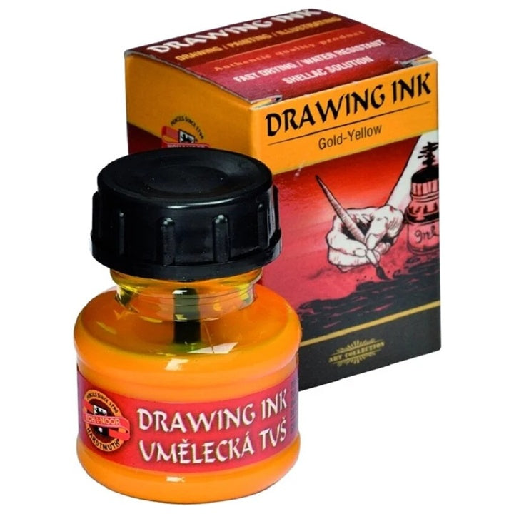 Inkoust pro umělce KOH-I-NOOR, 20 g – 2210 Zlatá žlutá