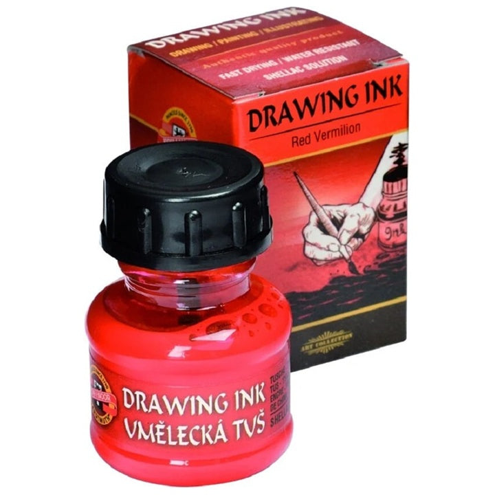 Inkoust pro umělce KOH-I-NOOR, 20 g – 2300 Vermilionově červená