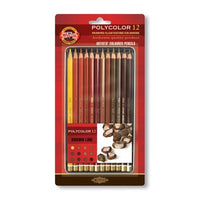 Tužky KOH-I-NOOR Polycolor / Hnědé odstíny, 12 ks