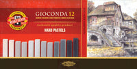 8122G Olejové pastely GIOCONDA HARD 12ks. 7x7mm. odstín šedé