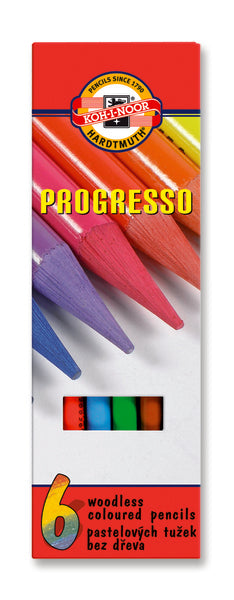 Sada pastelových tužek v laku Progress / 6 dílná