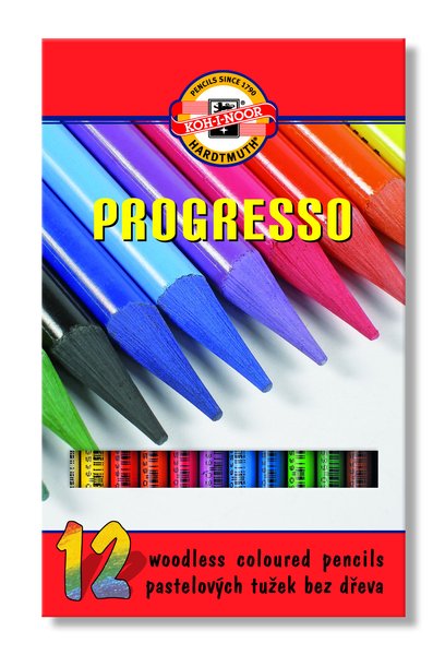 Sada pastelových tužek v laku Progress / 12 dílná