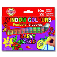 Sada odlupovacích barev na sklo KOH-I-NOOR 12x10 ml