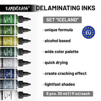 Sada delaminačních inkoustů KAMENSKAYA 'Iceland'