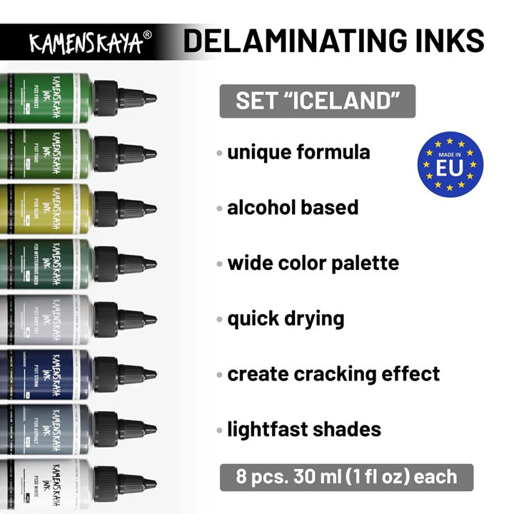 Sada delaminačních inkoustů KAMENSKAYA 'Iceland'