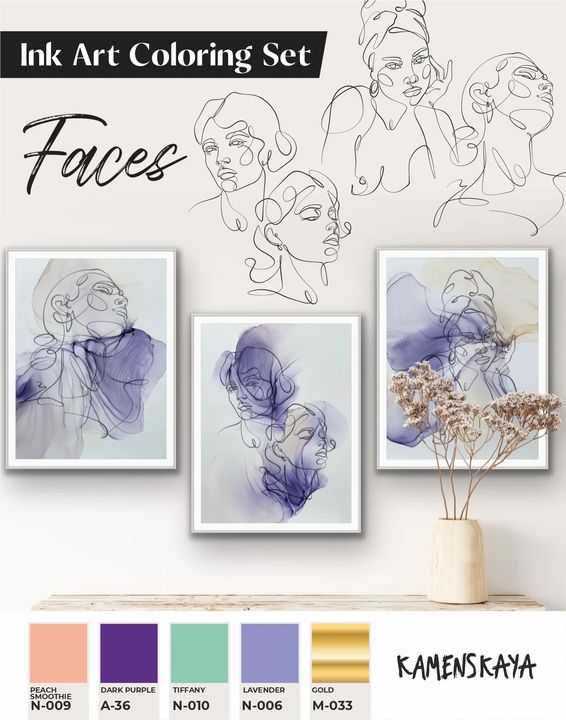 Sada inkoustů Kamenskaya 'Faces'