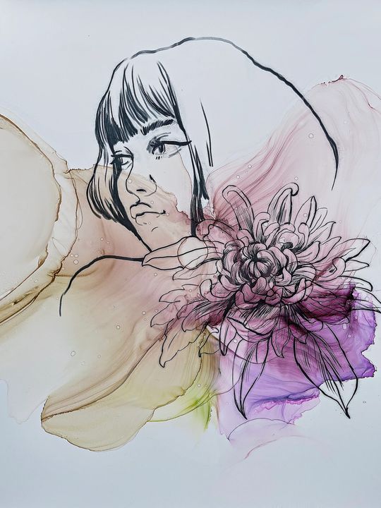 Inkoustová sada KAMENSKAYA 'GIRLS AND FLOWERS'