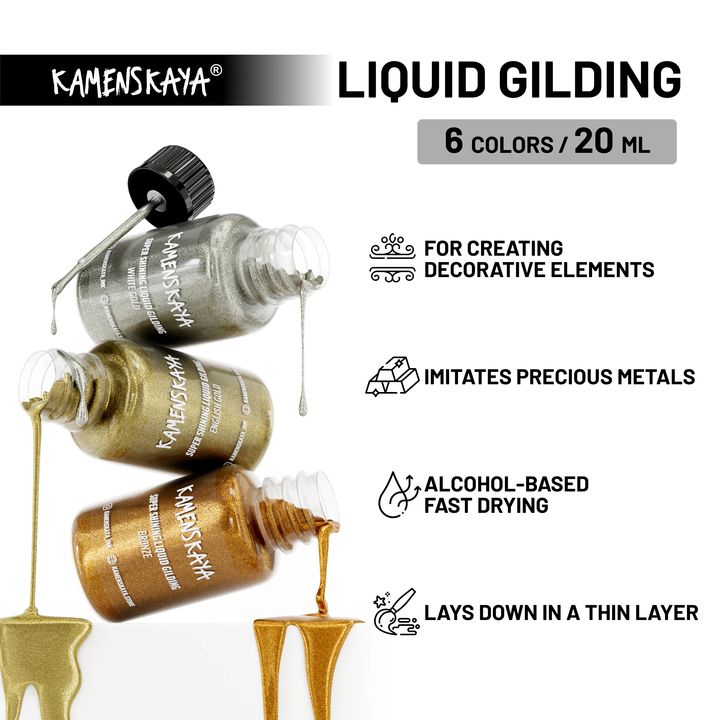Tekuté kovy pro zlacení KAMENSKAYA 20 ml
