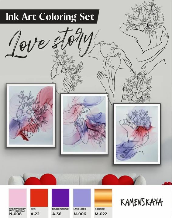 Sada inkoustů KAMENSKAYA 'LOVE STORY'