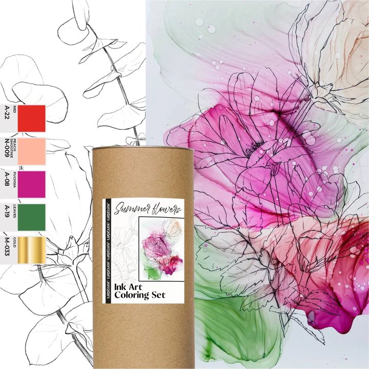 Sada inkoustů KAMENSKAYA 'SUMMER FLOWERS'