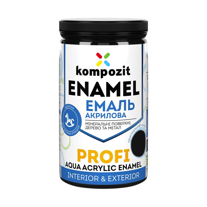 Akrylátový smalt  KOMPOZIT PROFI Gloss 0,3 l – Černá