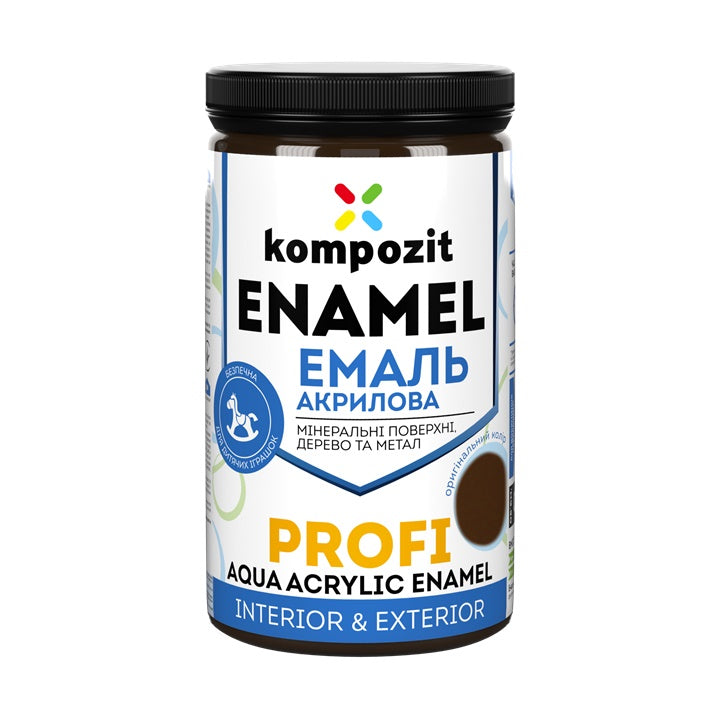 Akrylátový smalt  KOMPOZIT PROFI Gloss 0,3 l – Hnědá