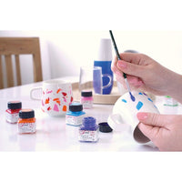 Sada barev na sklo a porcelán  KREUL 6 x 20 ml + štětce
