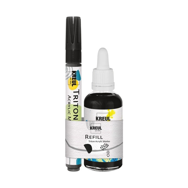 Náplň do akrylových fixů Triton - KREUL / černá sada
